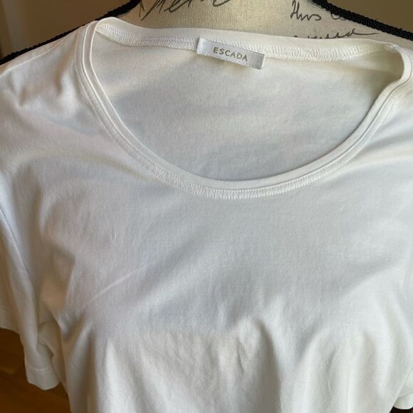 Escada Short Sleeve Pastel Yellow Tee-Shirt - M - Picture 4 of 7